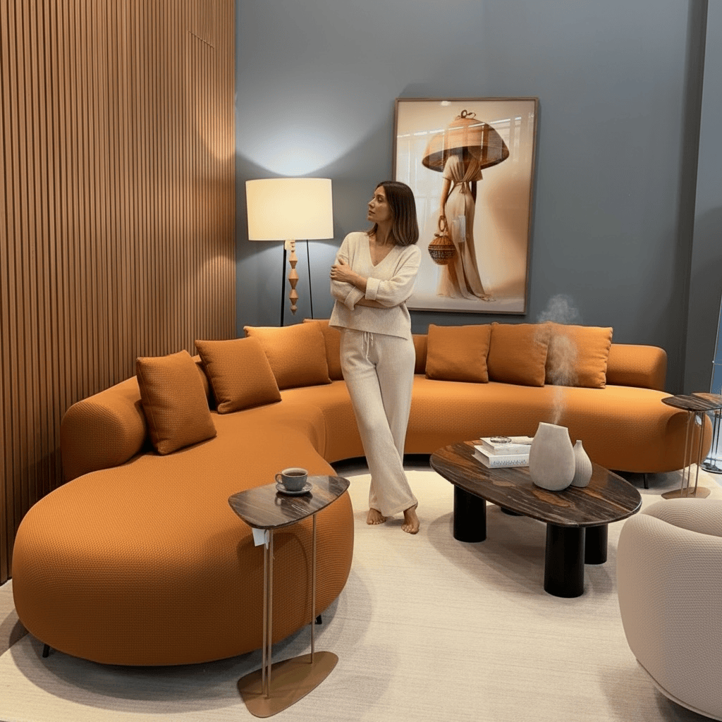 Home Atelier Spaco Performance Boucle Curve Sofa