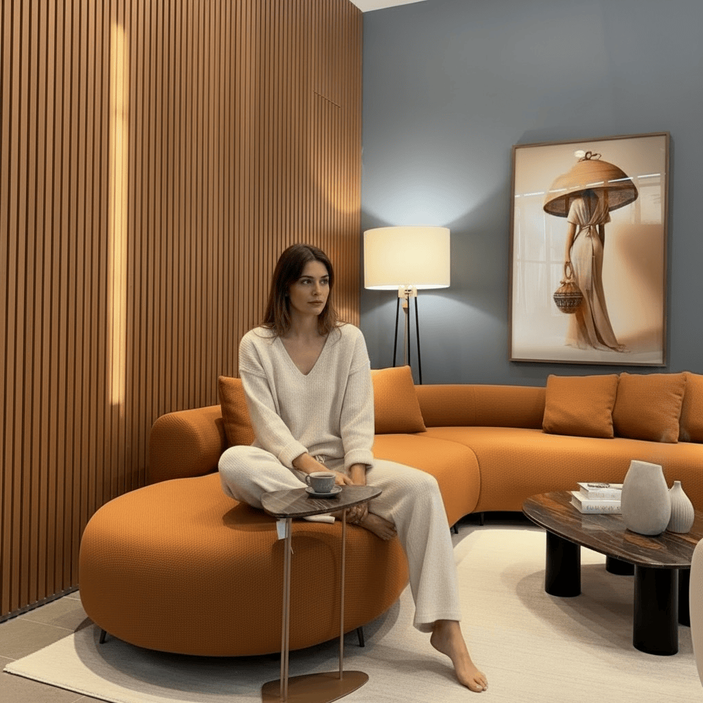 Home Atelier Spaco Performance Boucle Curve Sofa