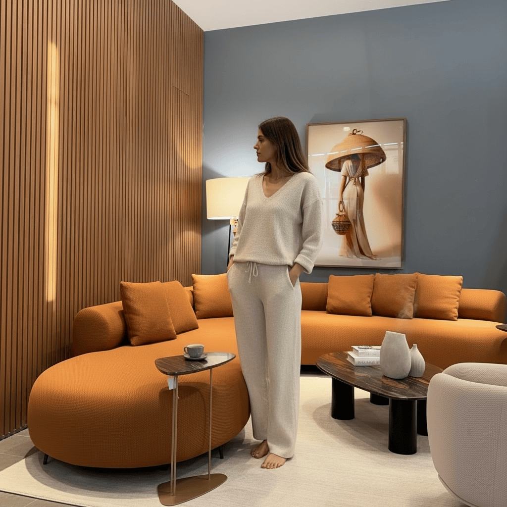 Home Atelier Spaco Performance Boucle Curve Sofa