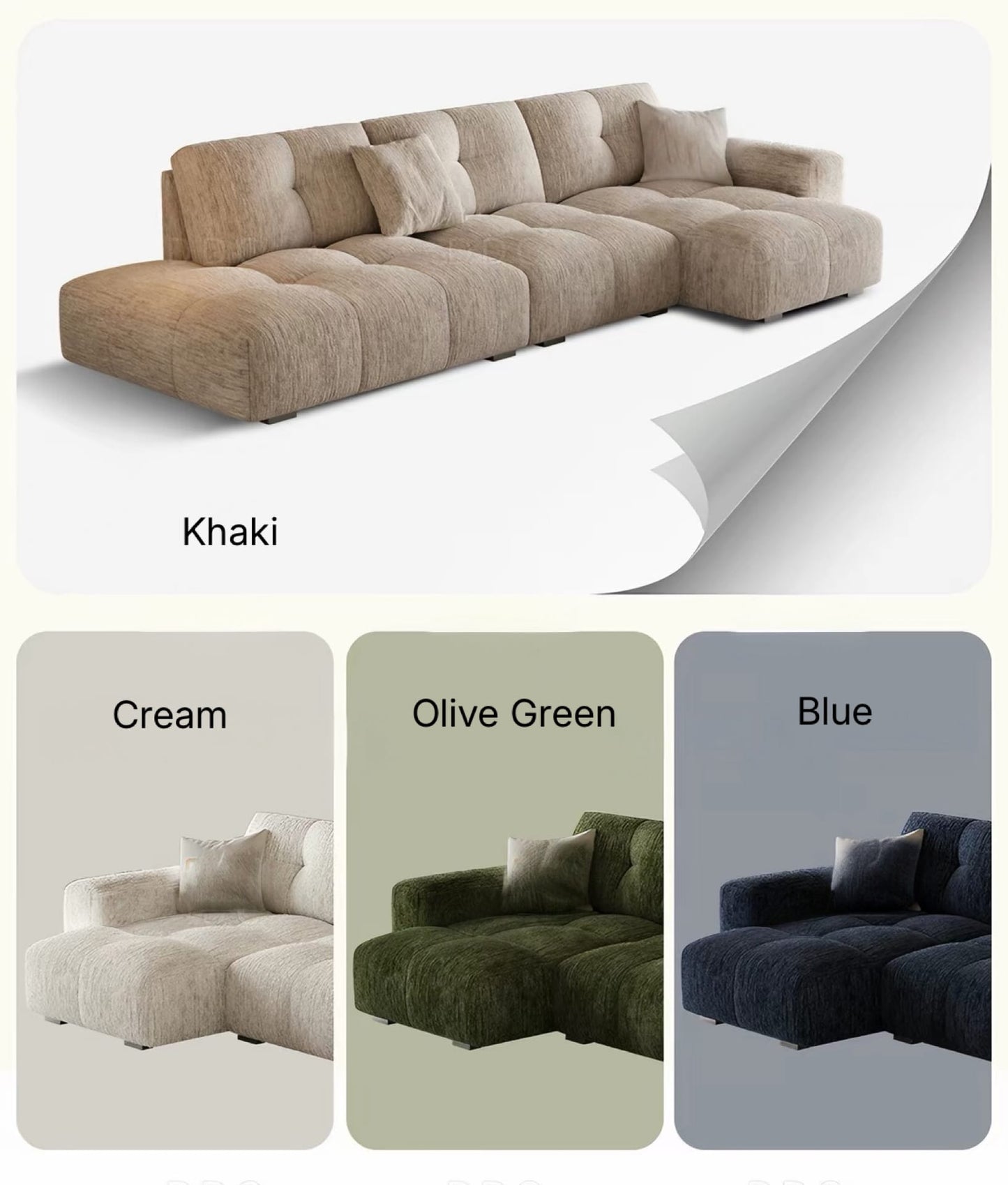 Home Atelier Stanley Scratch Resistant Backrest Slider Sofa (Copy 3)