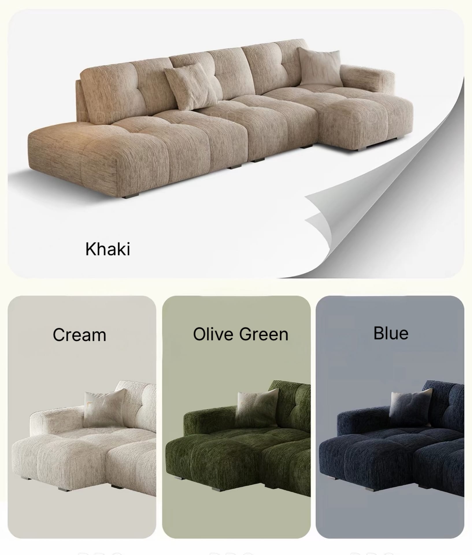 Home Atelier Stanley Scratch Resistant Backrest Slider Sofa (Copy 3)