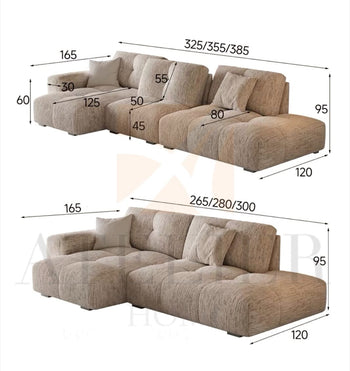 Home Atelier Stanley Scratch Resistant Backrest Slider Sofa (Copy 3)
