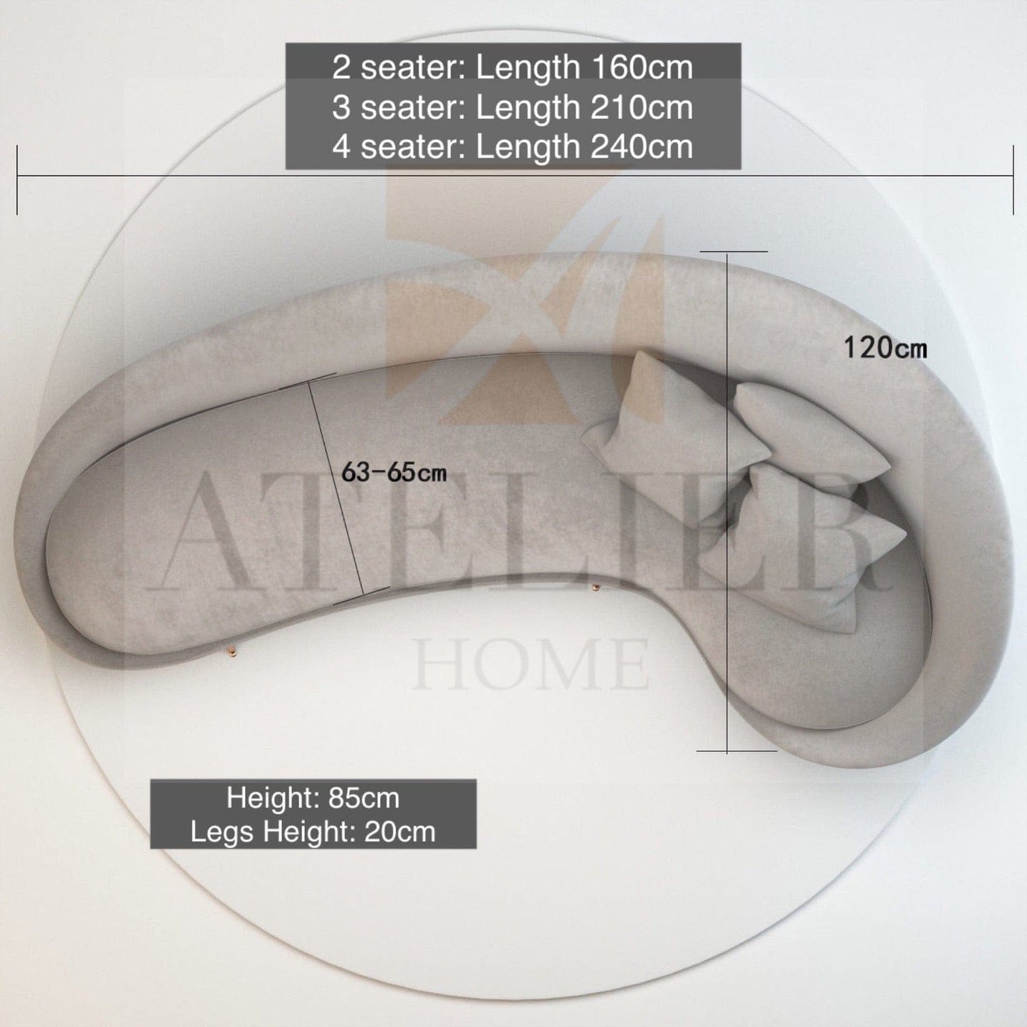 Home Atelier Stella Curve Sofa