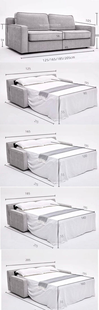 Home Atelier Steve Foldable Sofa Bed with Mattress