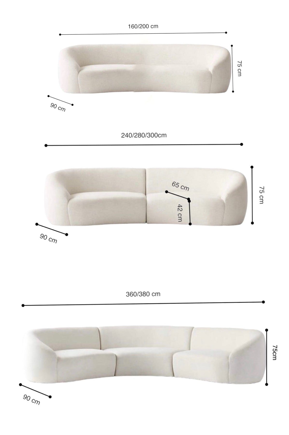 Home Atelier Tara Boucle Curve Sofa