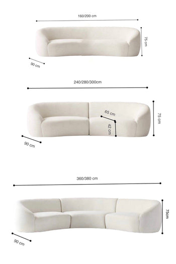 Home Atelier Tara Boucle Curve Sofa