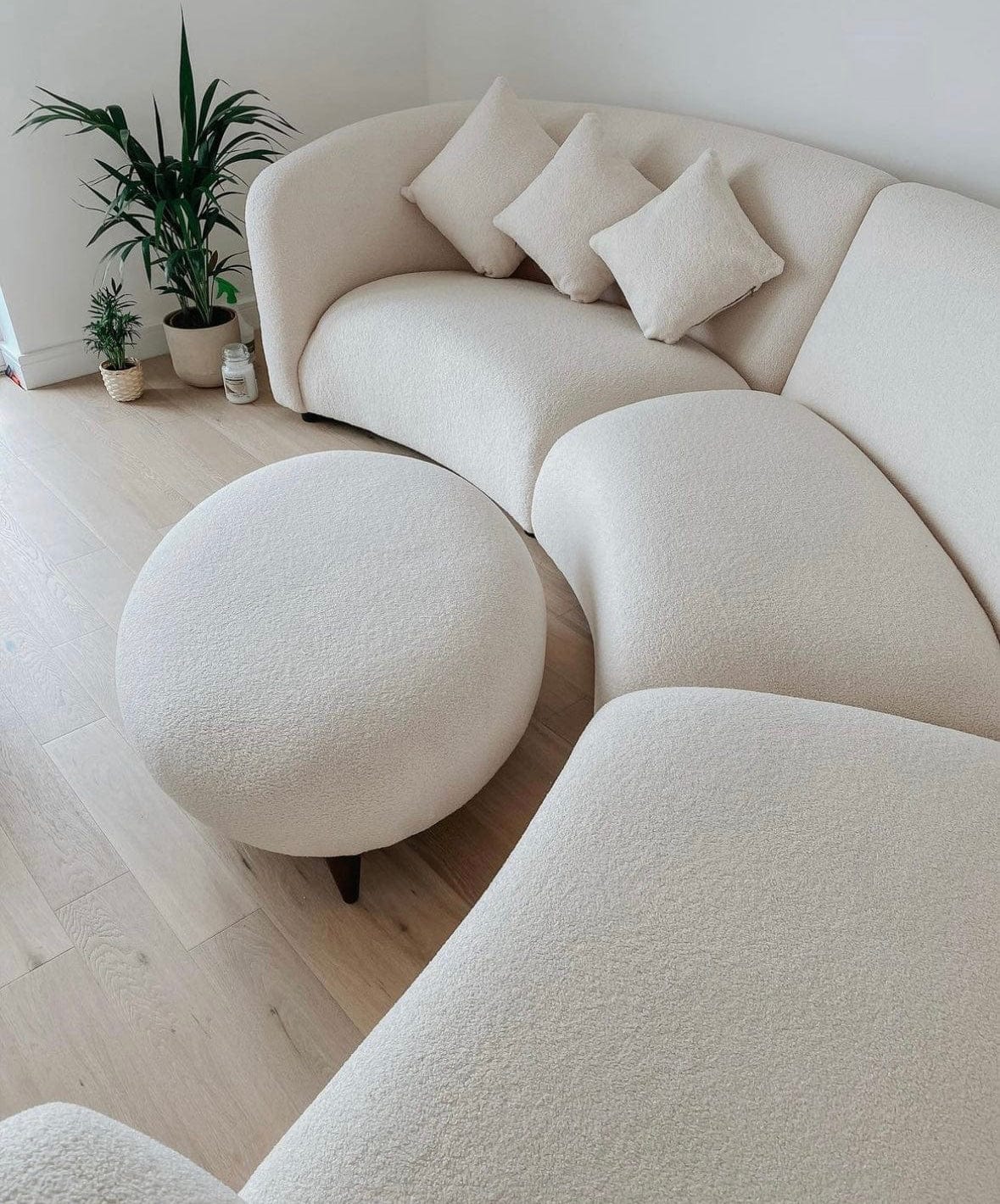 Home Atelier Tara Boucle Curve Sofa