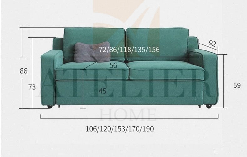 Home Atelier Tasha Pull-out Sofa Bed with Mattress