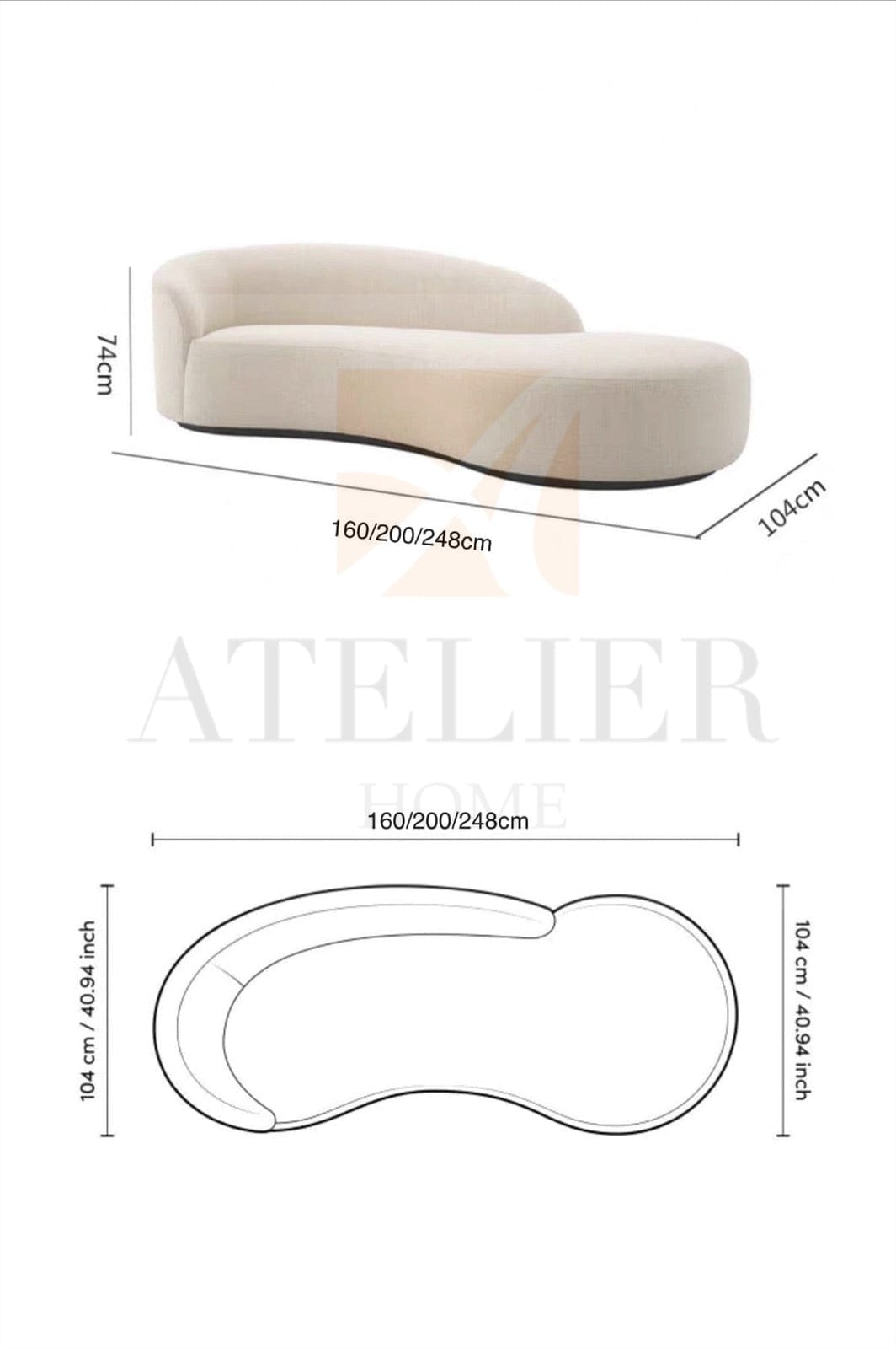 Home Atelier Tayle Curve Sofa