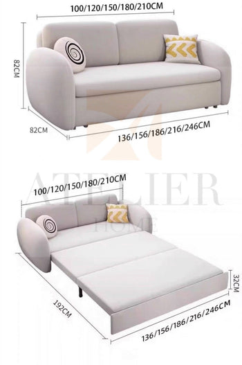 Home Atelier Taylor Scratch Resistant Storage Sofa Bed