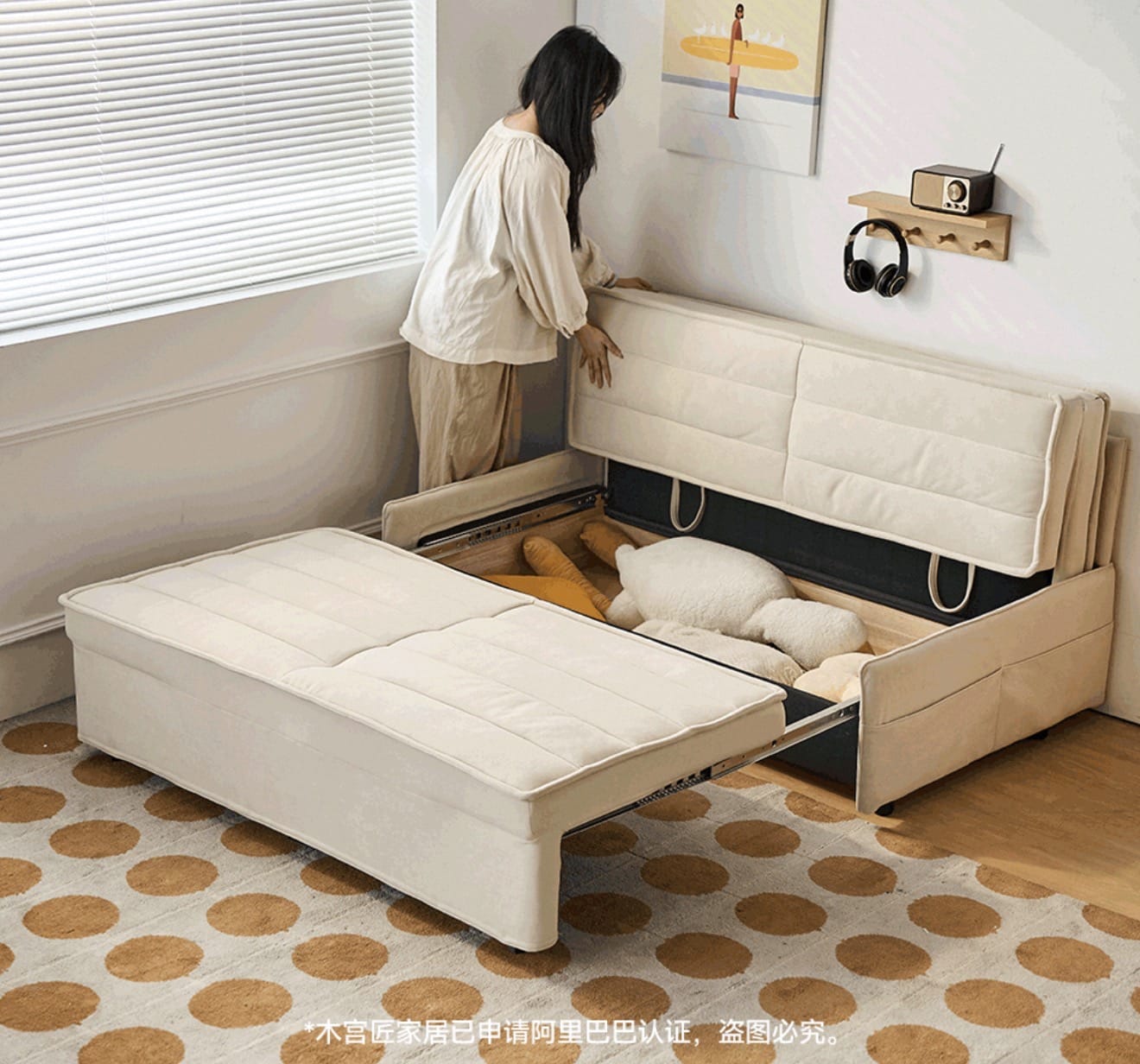 Home Atelier Terraz Scratch Resistant Storage Sofa Bed (Copy)