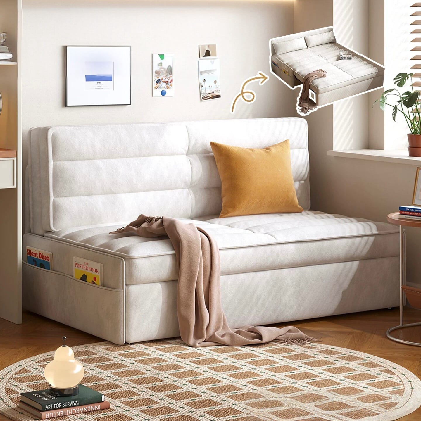 Home Atelier Terraz Scratch Resistant Storage Sofa Bed (Copy)