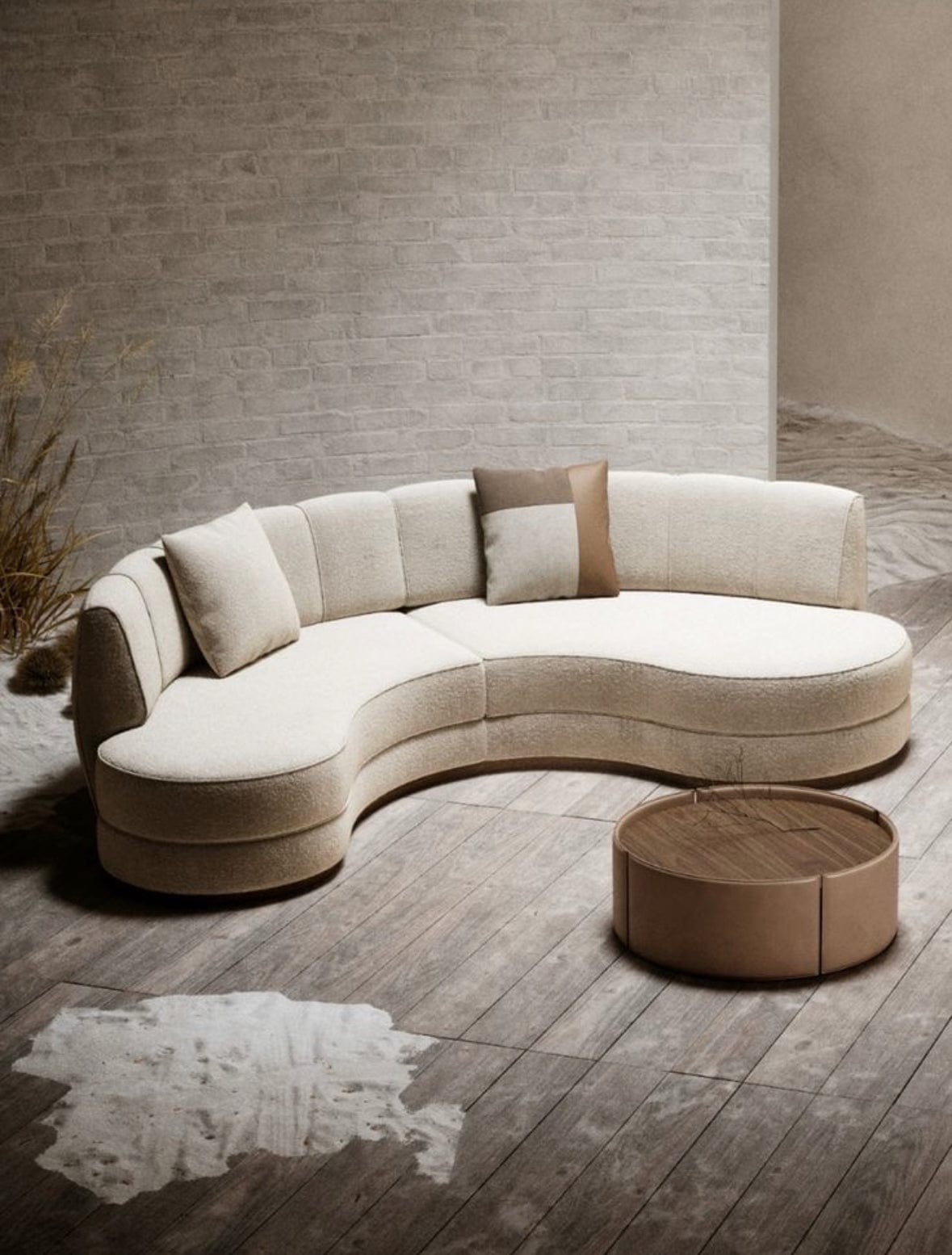 Home Atelier Tesarina Scratch Resistant Curve Sofa