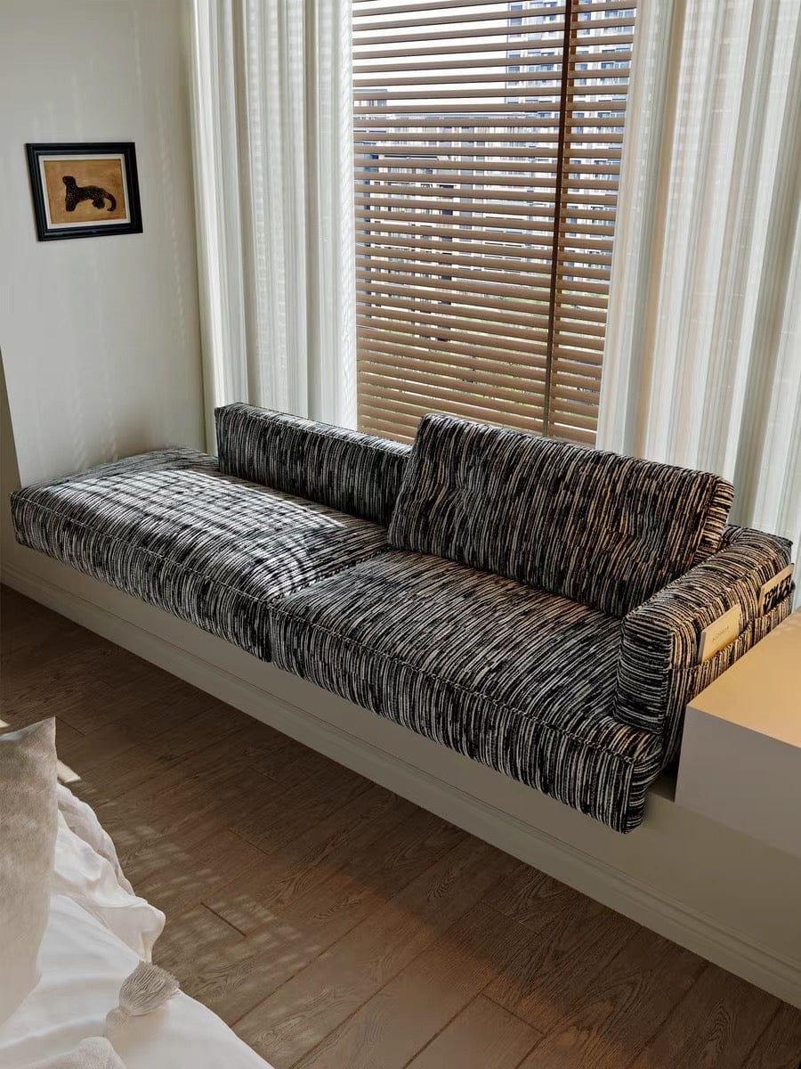 Home Atelier Textured Cotton Fabric / Customizable ( Request for Quote) Anton Customise Bay Window Sofa