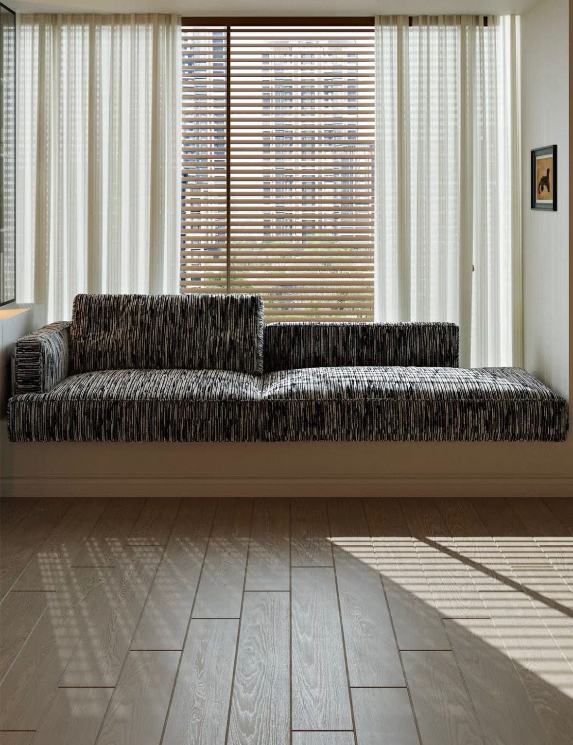Home Atelier Textured Cotton Fabric / Customizable ( Request for Quote) Anton Customise Bay Window Sofa