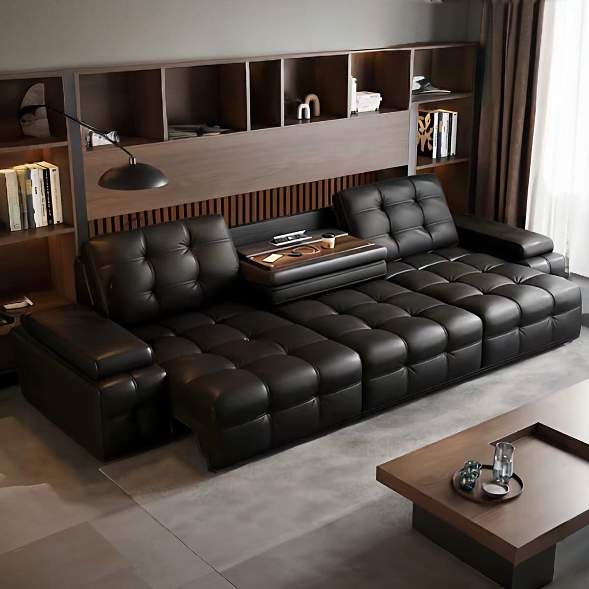 Home Atelier Thomson Scratch Resistant Electric Motorized Leather Sofa Bed (Copy)