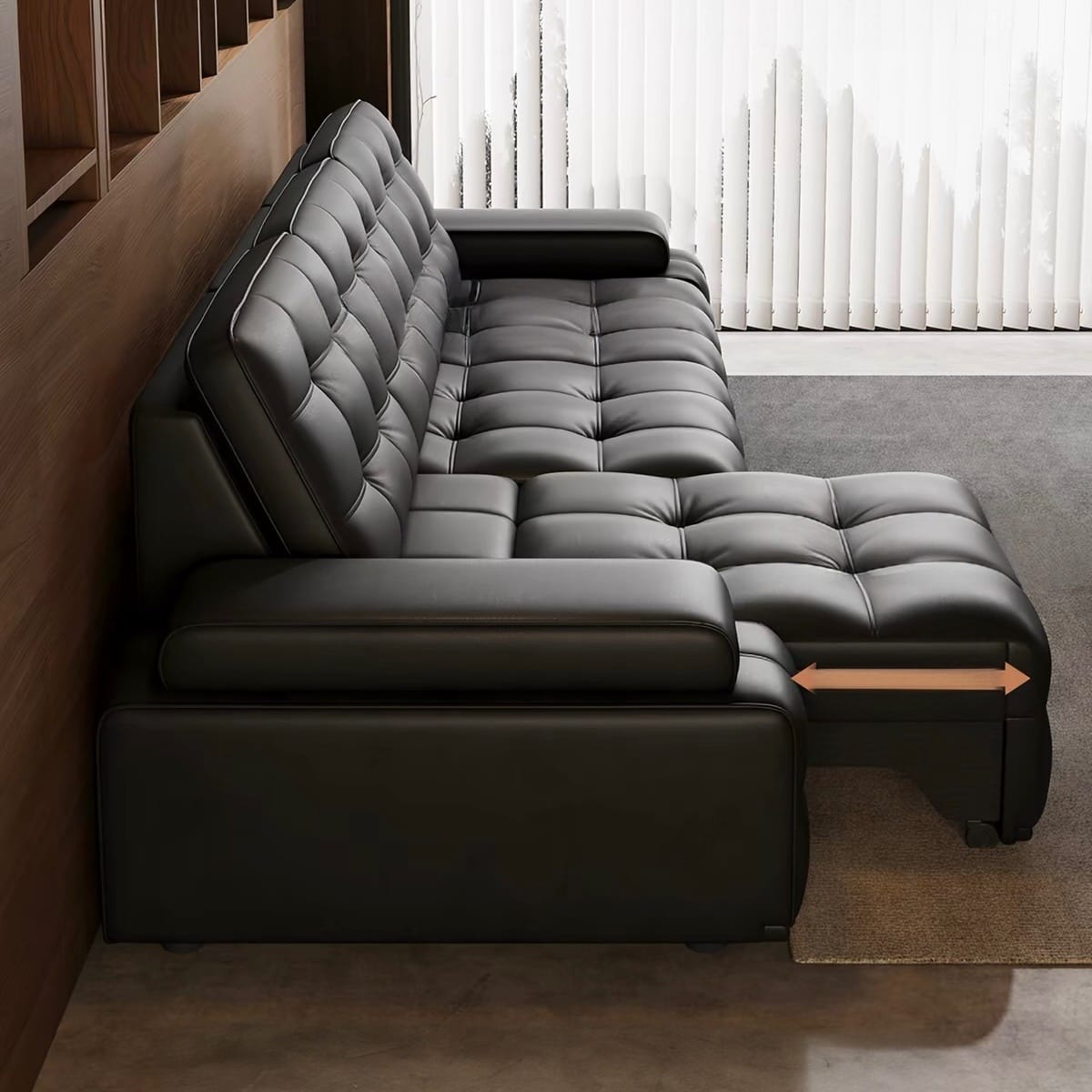 Home Atelier Thomson Scratch Resistant Electric Motorized Leather Sofa Bed (Copy)