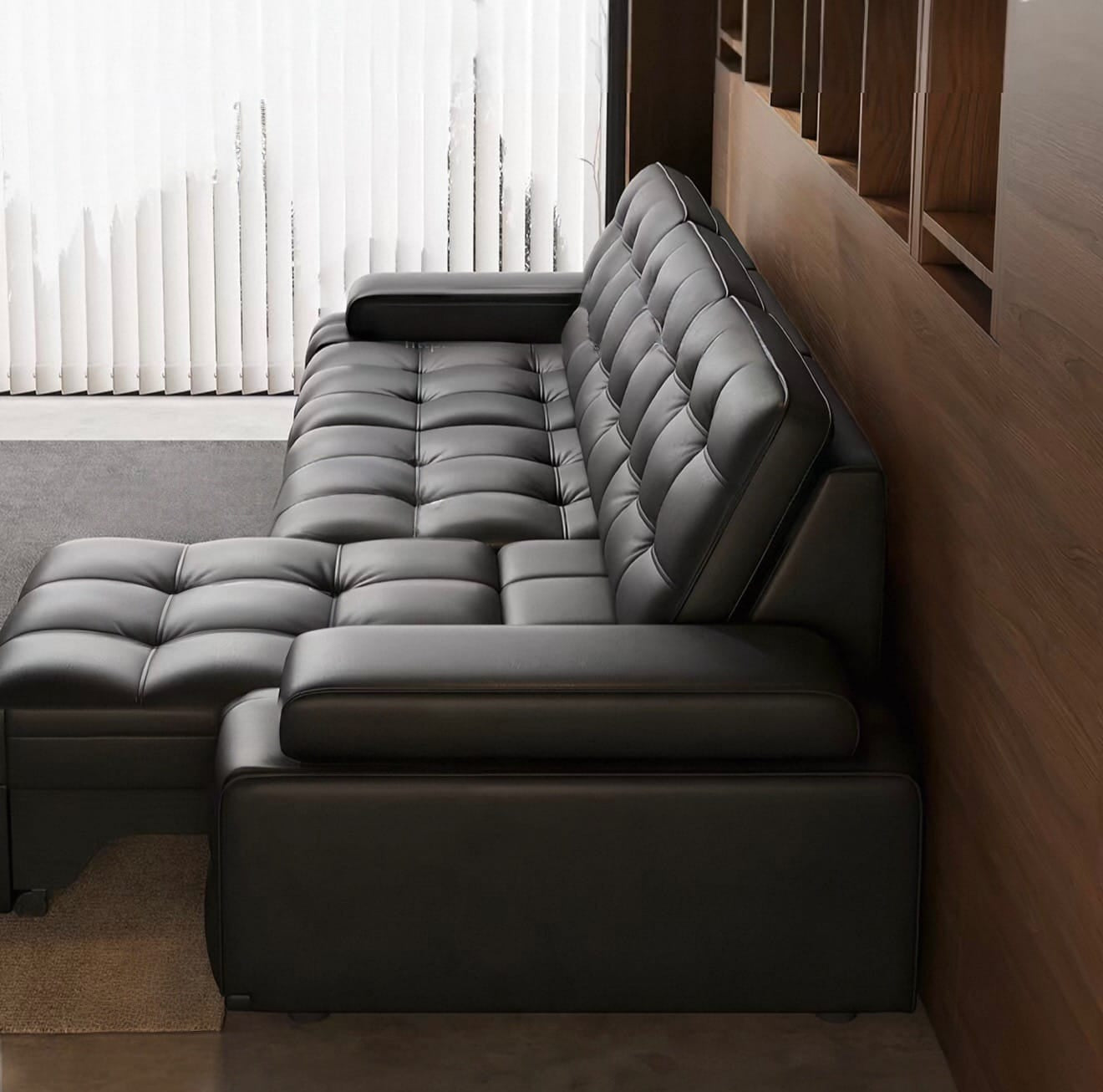Home Atelier Thomson Scratch Resistant Electric Motorized Leather Sofa Bed (Copy)