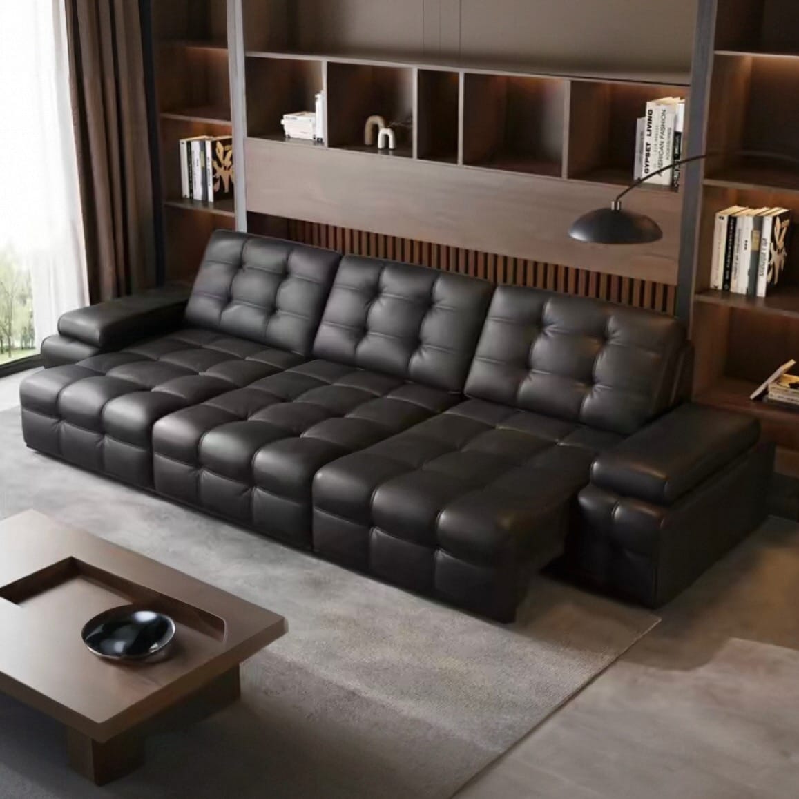 Home Atelier Thomson Scratch Resistant Electric Motorized Leather Sofa Bed (Copy)