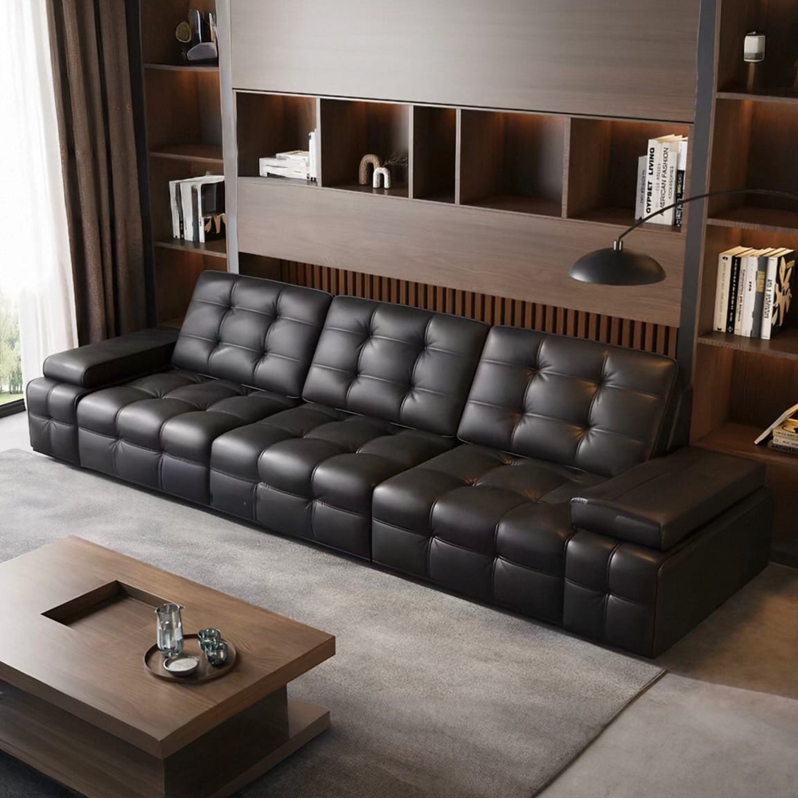 Home Atelier Thomson Scratch Resistant Electric Motorized Leather Sofa Bed (Copy)