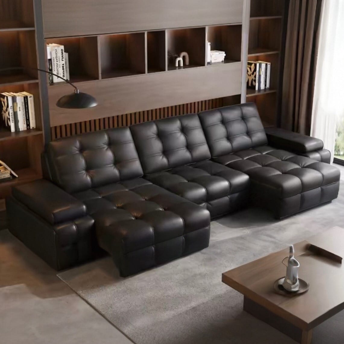 Home Atelier Thomson Scratch Resistant Electric Motorized Leather Sofa Bed (Copy)