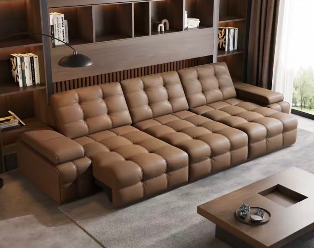 Home Atelier Thomson Scratch Resistant Electric Motorized Leather Sofa Bed (Copy)
