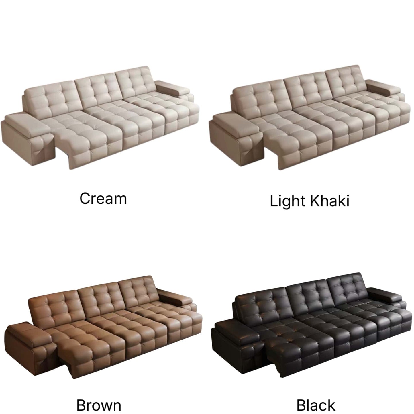 Home Atelier Thomson Scratch Resistant Electric Motorized Leather Sofa Bed (Copy)
