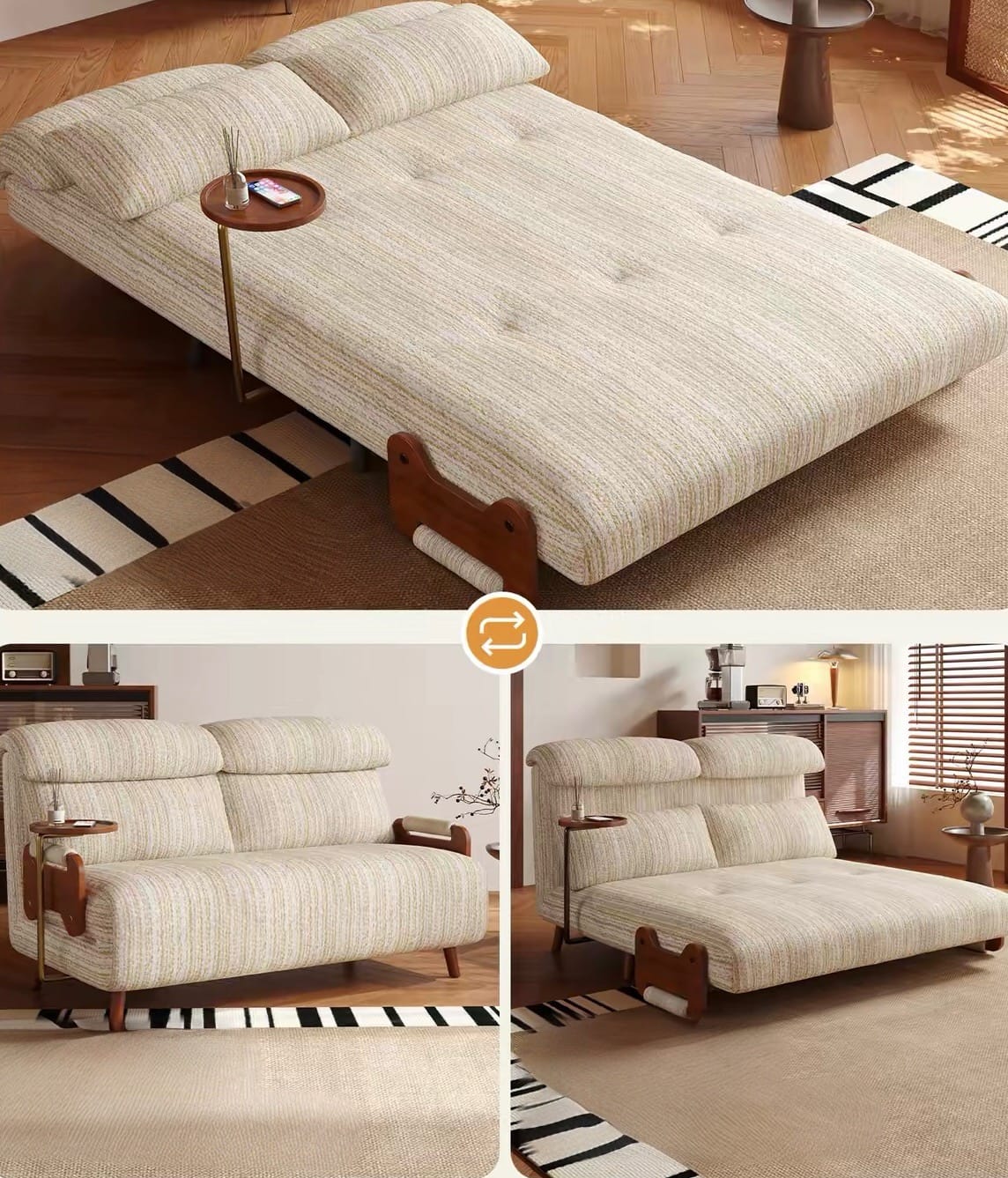 Home Atelier Todo Foldable Sofa Bed with Coffee Table