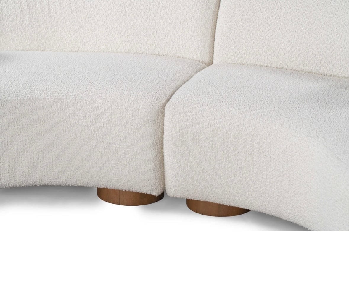 Home Atelier Toma Sectional Boucle Curve Sofa