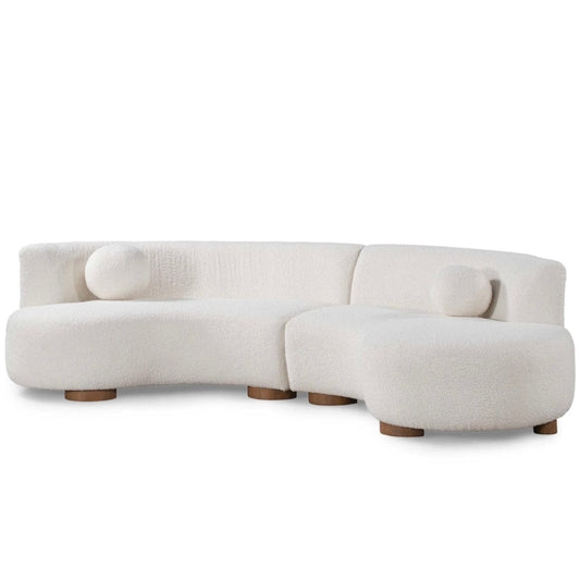 Home Atelier Toma Sectional Boucle Curve Sofa