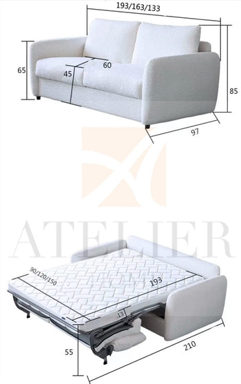 Home Atelier Torres Boucle Sofa Bed