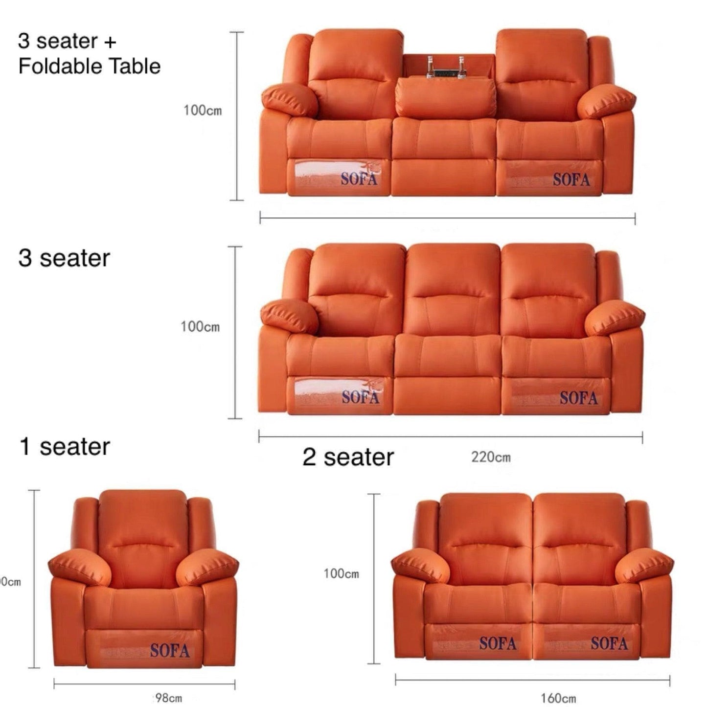 Home Atelier Tott Recliner Sofa