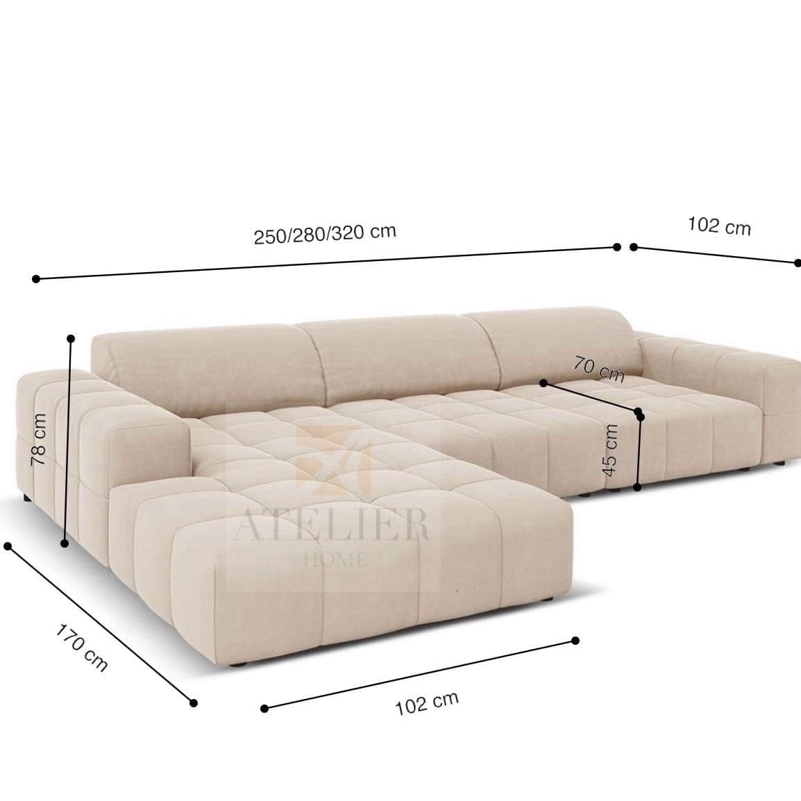 Home Atelier Tudor Scratch Resistant Sectional Sofa
