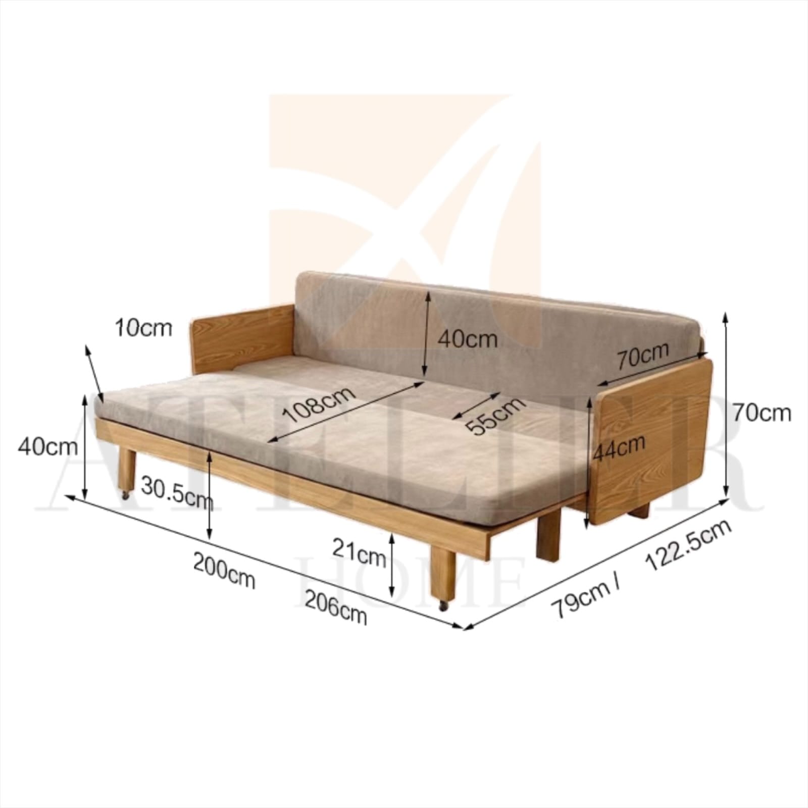 Home Atelier Vanya Sofa Bed (Copy)