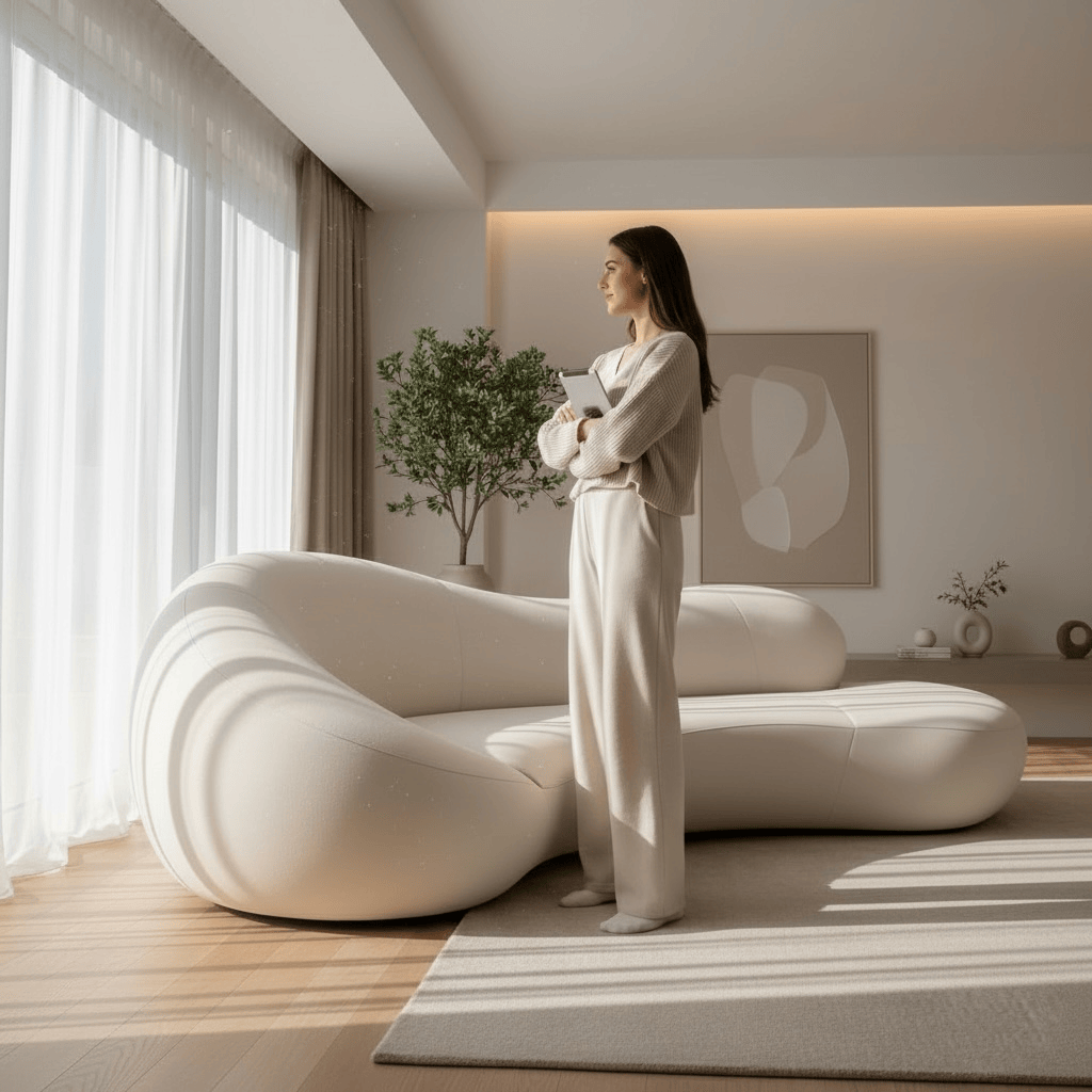 Home Atelier Venico Performance Boucle Curve Sofa (Copy)