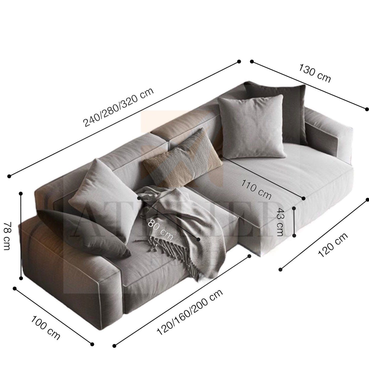 Home Atelier Vinco Sectional Sofa