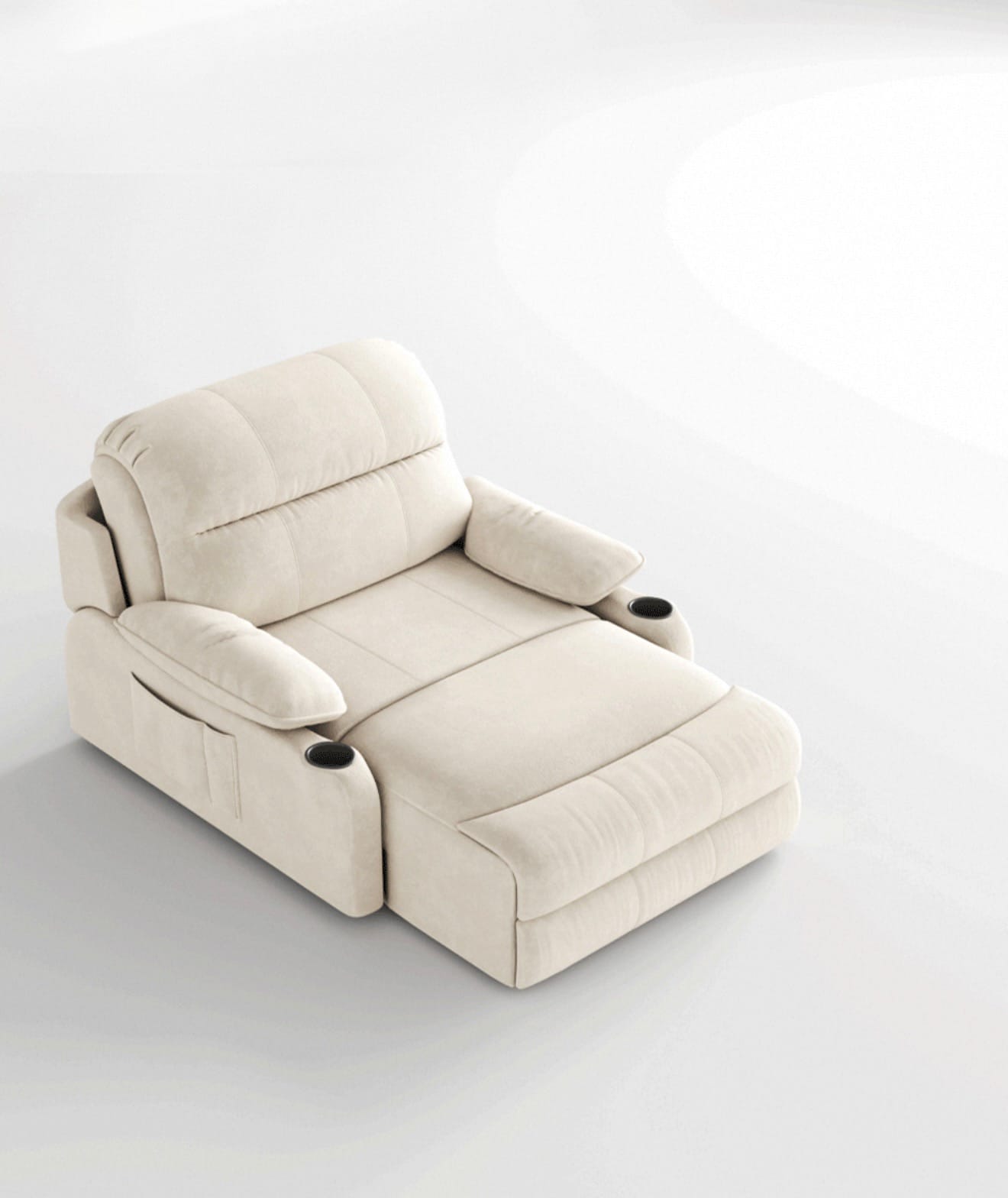 Home Atelier Water/Stain Repellent and Scratch Resistant Suede Fabric / L210 x W110 x H100 cm Isabella Scratch Resistant Electric Recliner Lounge Sofa (Copy)