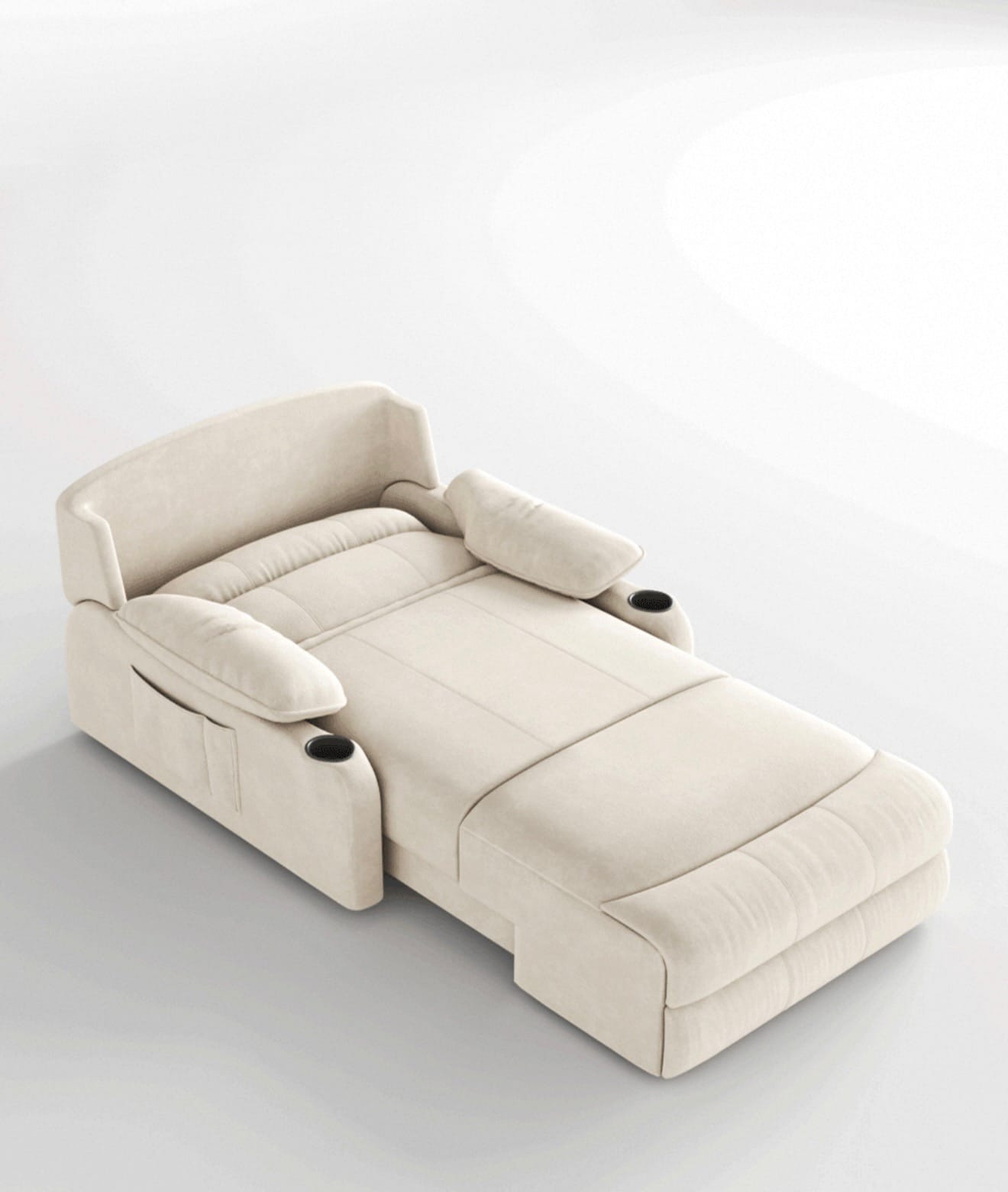 Home Atelier Water/Stain Repellent and Scratch Resistant Suede Fabric / L210 x W110 x H100 cm Isabella Scratch Resistant Electric Recliner Lounge Sofa (Copy)