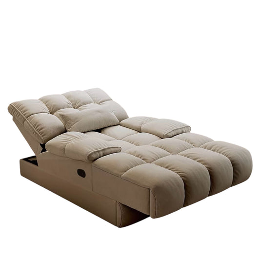 Home Atelier Water/Stain Repellent and Scratch Resistant Suede Fabric / L210 x W110 x H100 cm Monica Scratch Resistant Electric Recliner Lounge Sofa