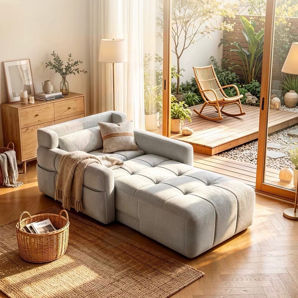 Home Atelier Water/Stain Repellent and Scratch Resistant Suede Fabric / L210 x W110 x H100 cm Raven Scratch Resistant Electric Recliner Lounge Sofa (Copy)