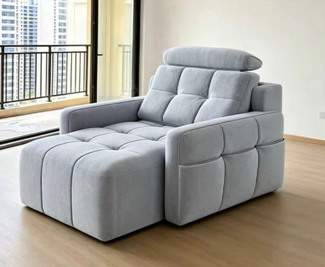 Home Atelier Water/Stain Repellent and Scratch Resistant Suede Fabric / L210 x W110 x H100 cm Raven Scratch Resistant Electric Recliner Lounge Sofa (Copy)
