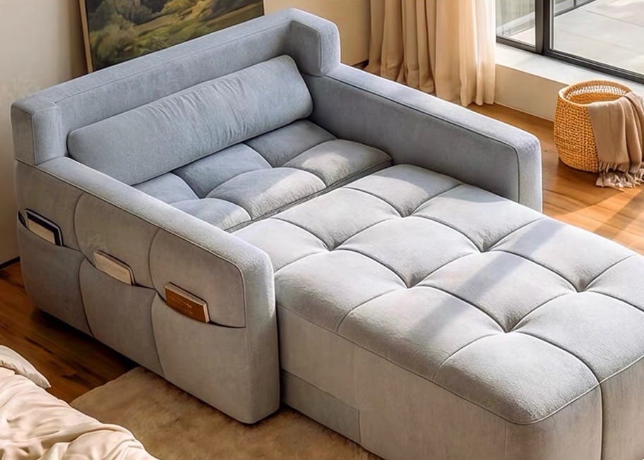 Home Atelier Water/Stain Repellent and Scratch Resistant Suede Fabric / L210 x W110 x H100 cm Raven Scratch Resistant Electric Recliner Lounge Sofa (Copy)