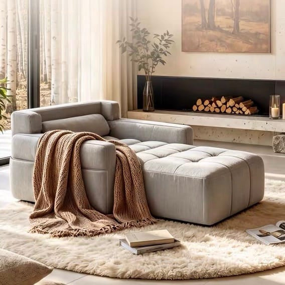 Home Atelier Water/Stain Repellent and Scratch Resistant Suede Fabric / L210 x W110 x H100 cm Raven Scratch Resistant Electric Recliner Lounge Sofa (Copy)