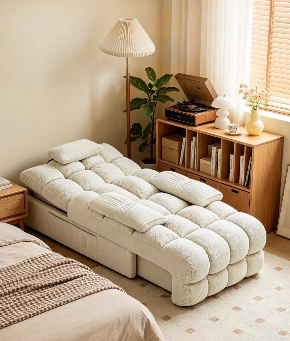 Home Atelier Water/Stain Repellent and Scratch Resistant Suede Fabric / L210 x W110 x H100 cm Tango Scratch Resistant Electric Recliner Lounge Sofa (Copy 2)