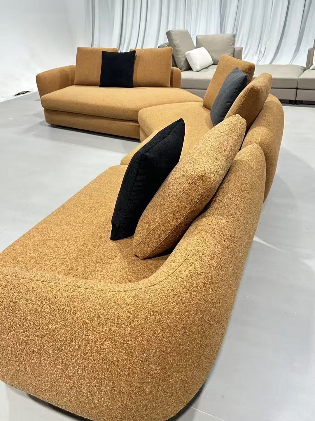Home Atelier Water/Stain Repellent and Scratch Resistant Suede Fabric / Request for Quote Coda Scratch Resistant Sectional Curve Sofa