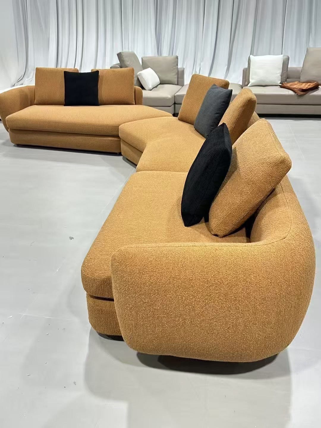 Home Atelier Water/Stain Repellent and Scratch Resistant Suede Fabric / Request for Quote Coda Scratch Resistant Sectional Curve Sofa