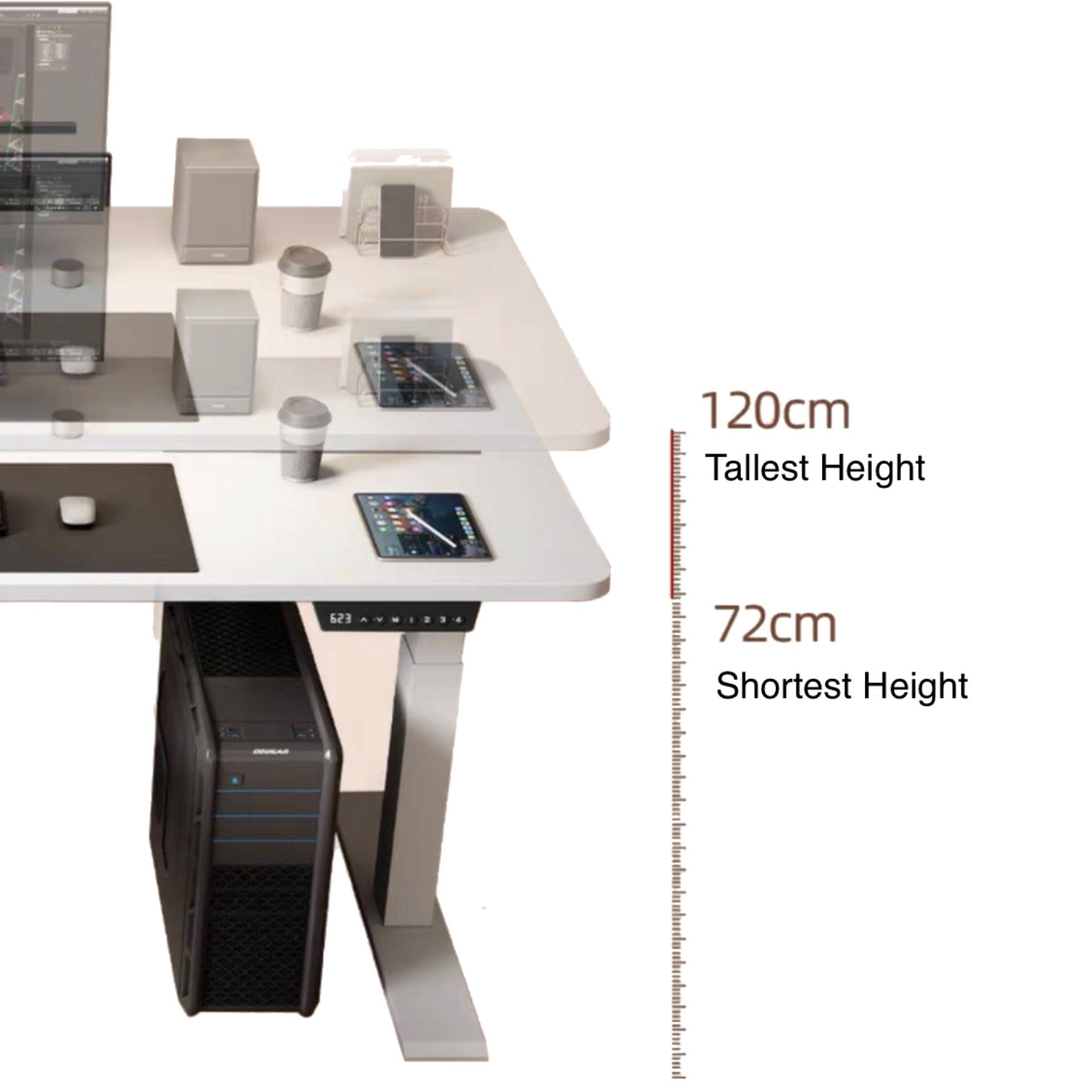 Home Atelier White Laminated Extendable Table Top Tuscani Extendable Study Table