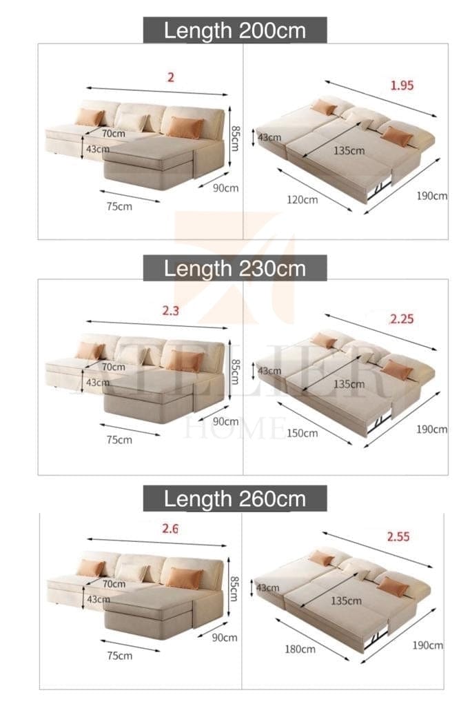 Home Atelier Whitney Scratch Resistant Sofa Bed