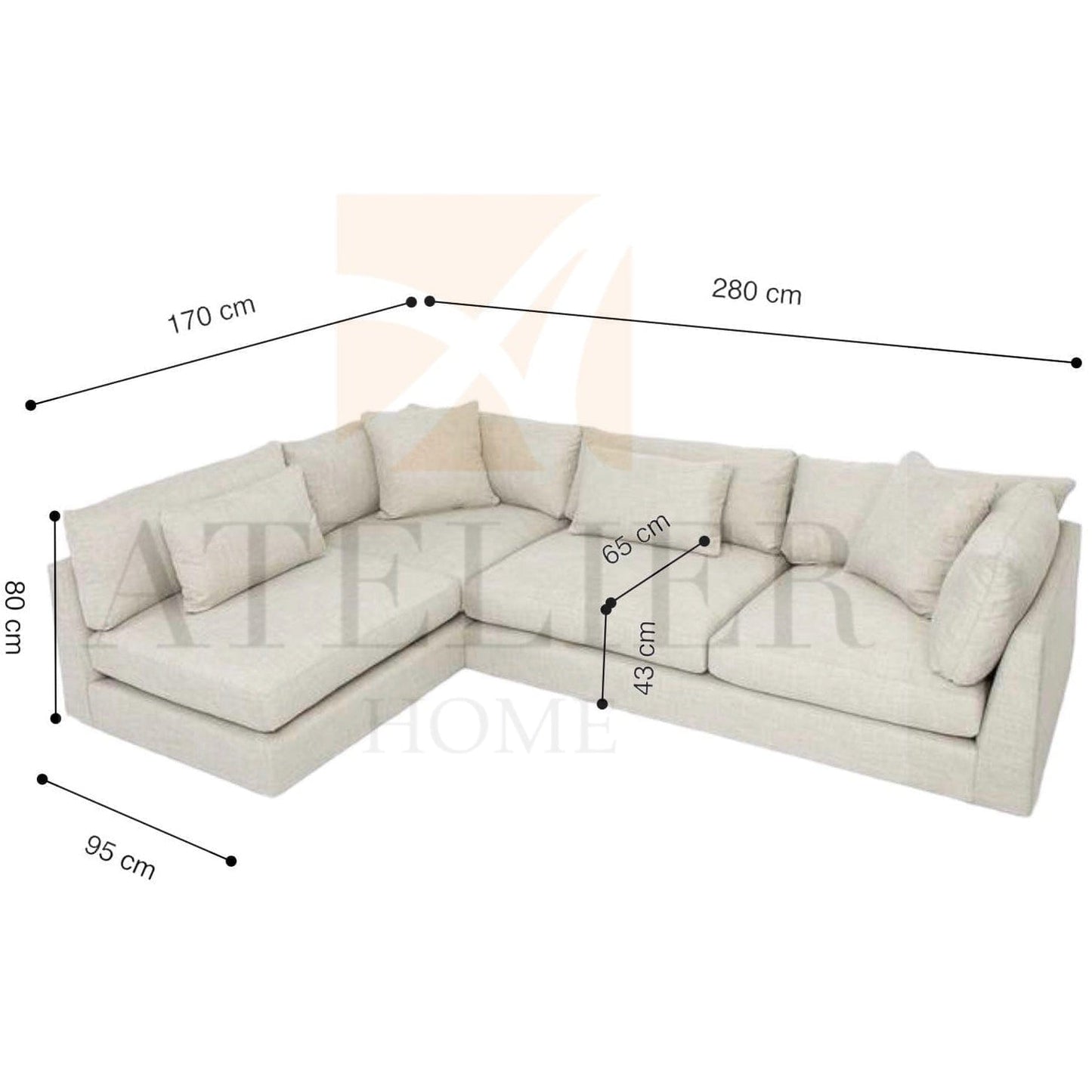 Home Atelier Winslet Sectional Sofa