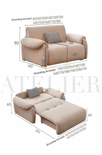 Home Atelier Winsley Scratch Resistant Electric Extendable Sofa Bed (Copy 2)